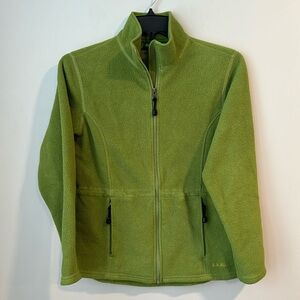 L.L. Bean Fleece, Full-Zip Jacket, green - Women’s Small